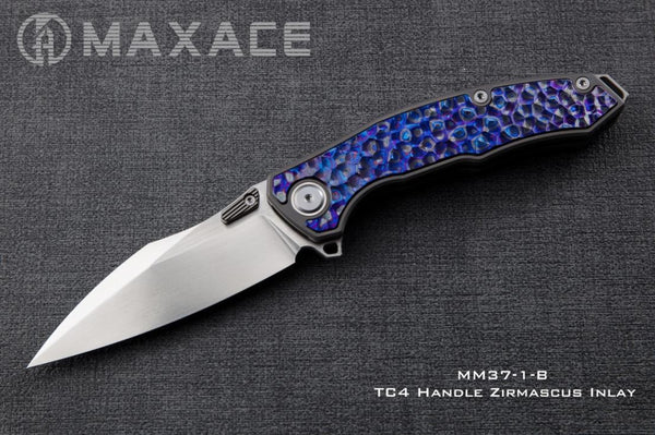 # ** ALMOST HERE **  MAXACE HALICTUS 3.0 - 3.9 INCH M390 BLADE - ZIRCUTI OR ZIRCONIUM HANDLE