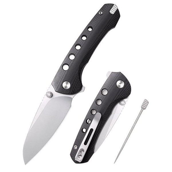 # ** ALMOST GONE ** REMETTE - RT-BEE G10 - 3  INCH SANDVICK 14C28N BLADE - BLACK G10 HANDLE - TOOTHPICK INSIDE HANDLE